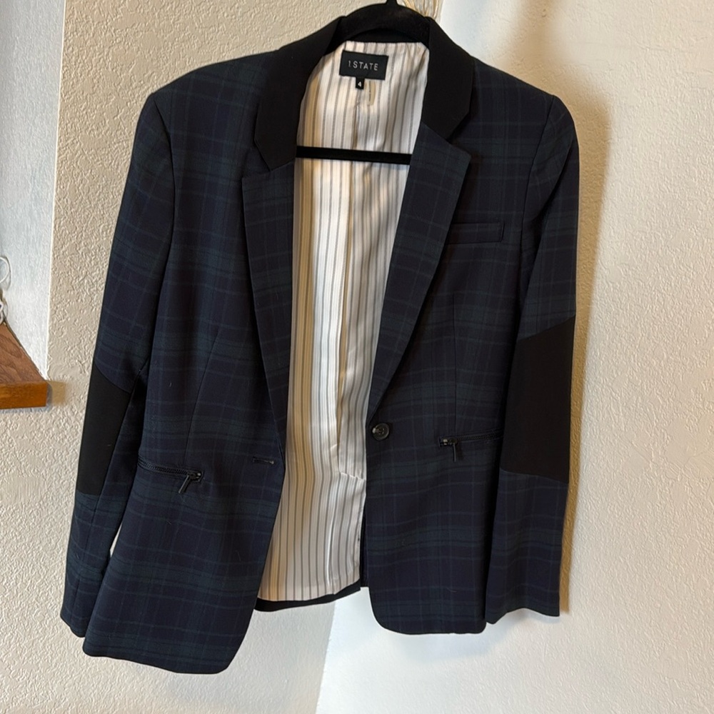 Nordstromom plaid blazer with elbow patches